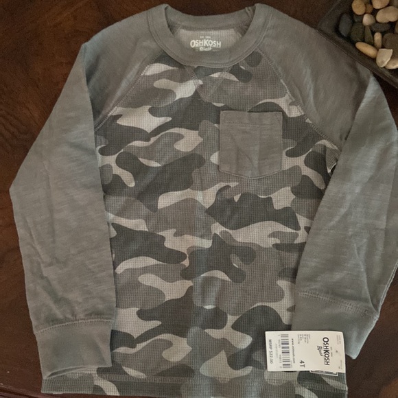 Thermal fabric long sleeve toddler shirt Oshkosh nwt - Picture 2 of 4